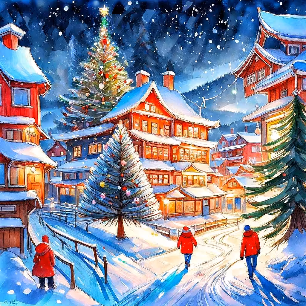 City Christmas lights