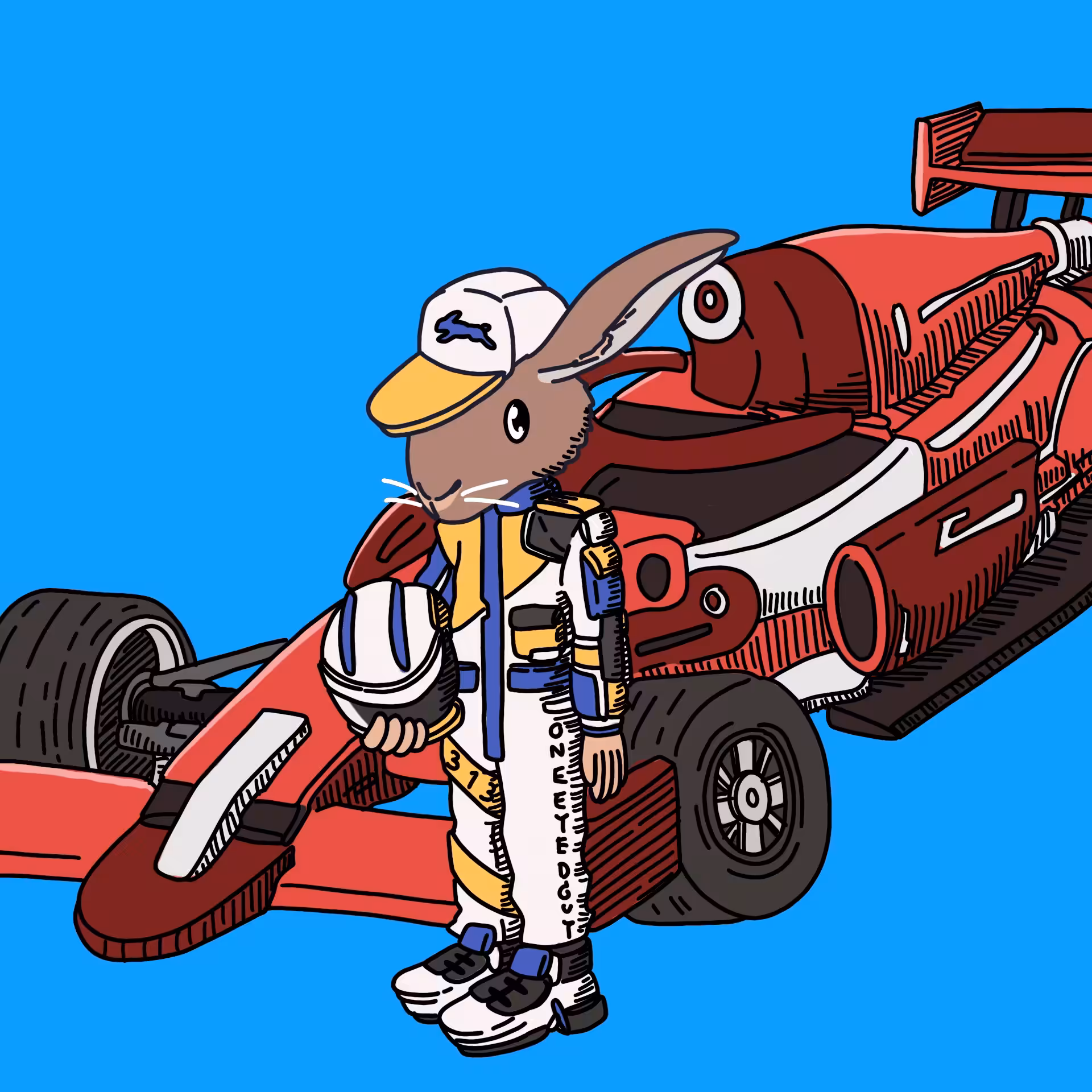 Formula1racer one eyed guy #00313