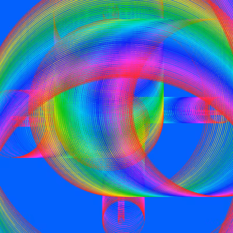 Fibonacci Rainbow Spirals var12 #2