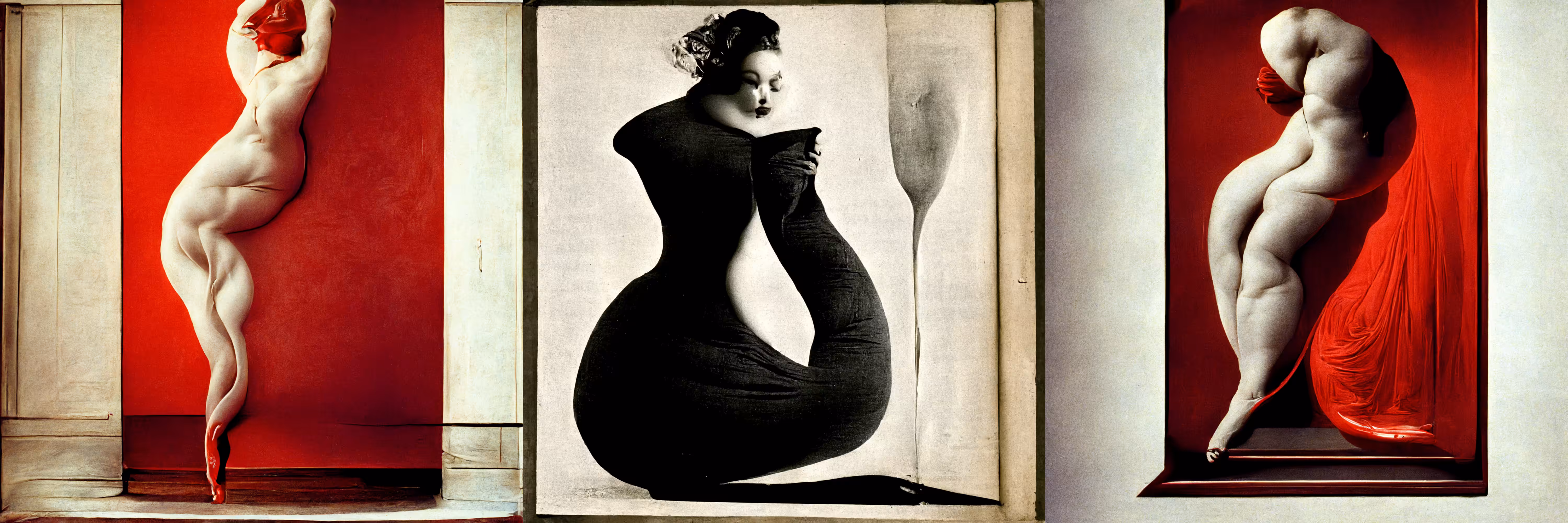 Fin de Siècle: Contortionists of the Moulin Rouge, a Triptuch  