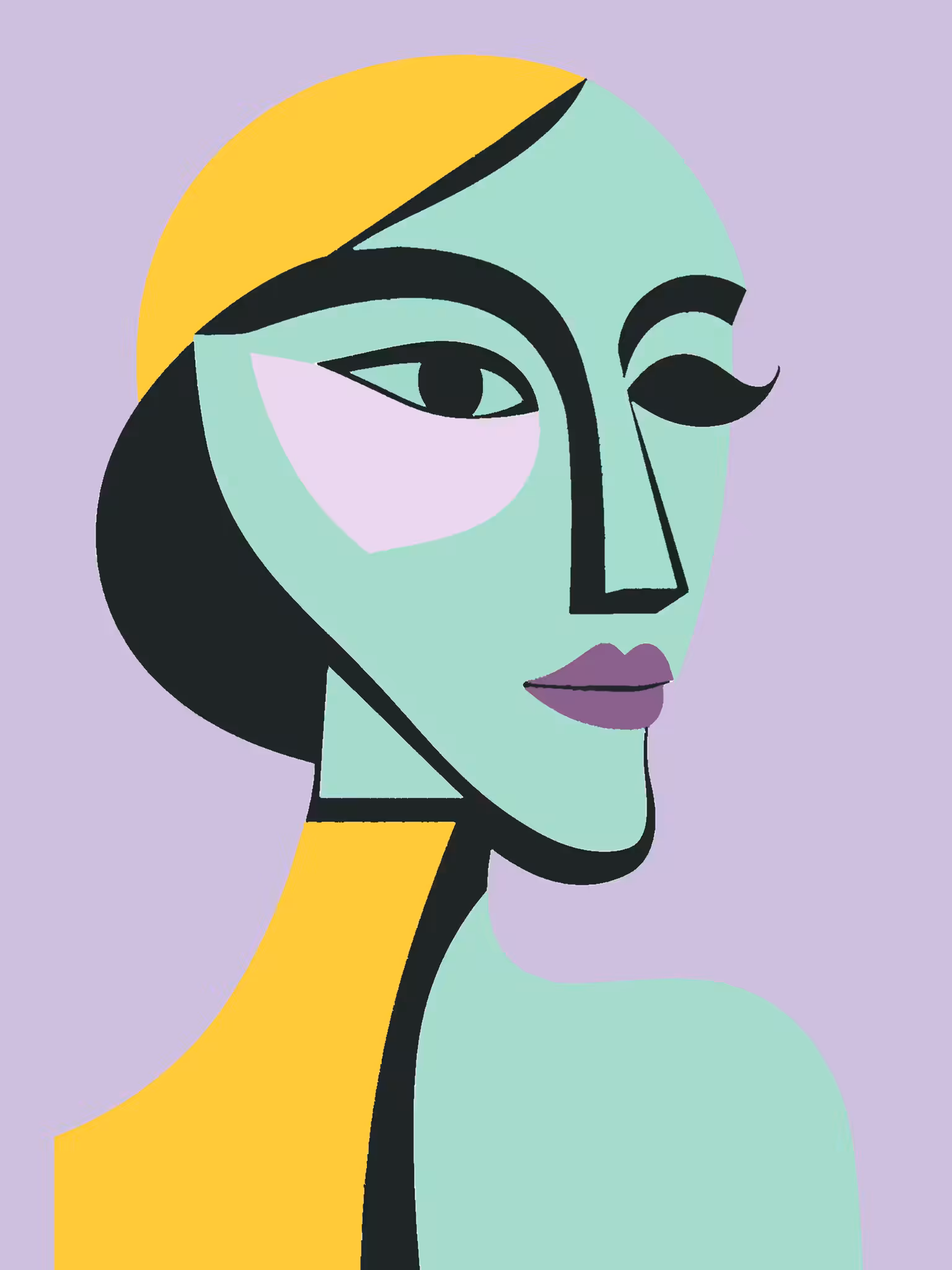 Modern Cubist Portrait #1