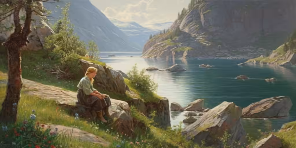 Hans Dahl-Sommer ved fjorden