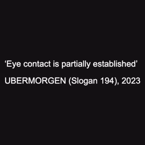 ‘Eye contact is part...