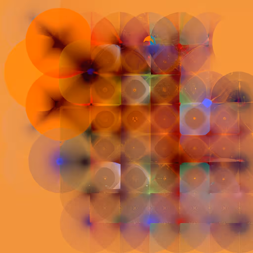 Artificial reflections of reality: Orange Written Circles
