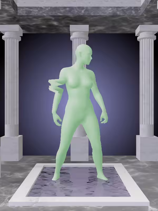 HeavenComputer: The Shooter Normie Green Woman #3408