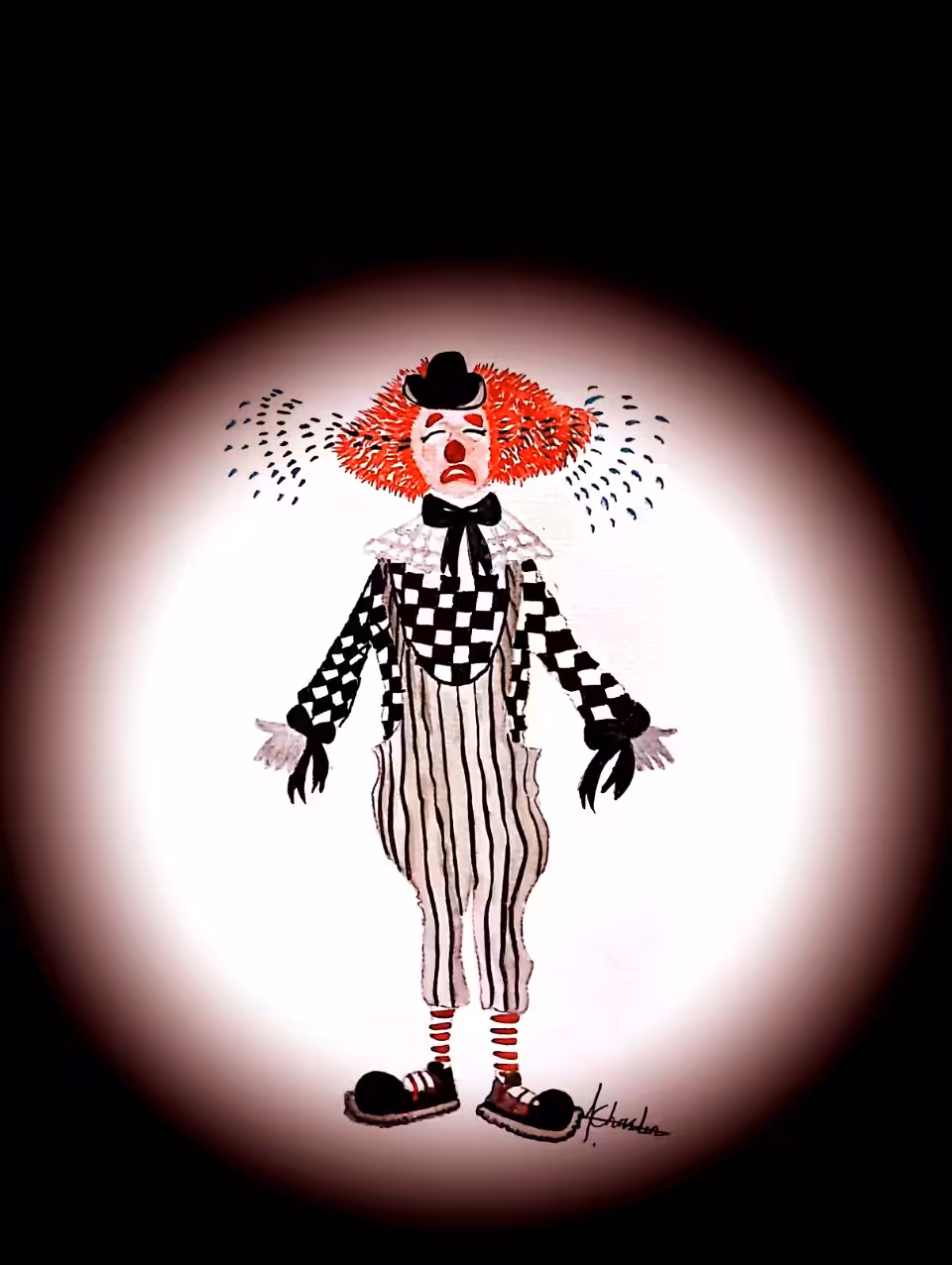 Clown is broken mirror of joy 🎭
