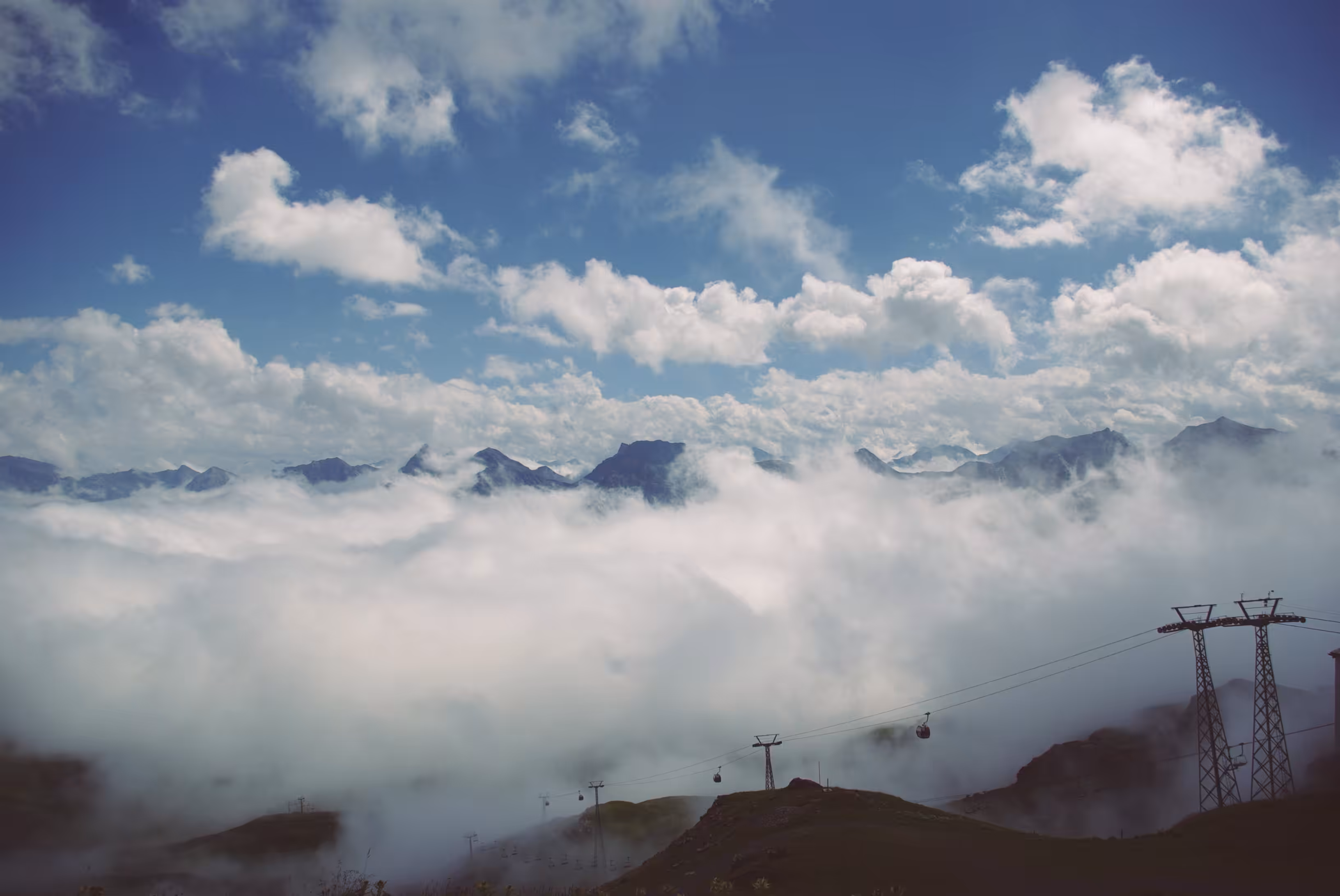 Middle Station in the Alps