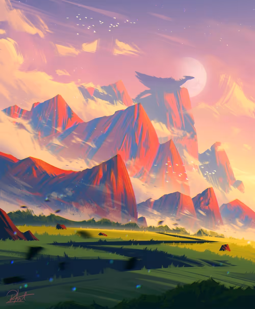 Moonlit Sunset