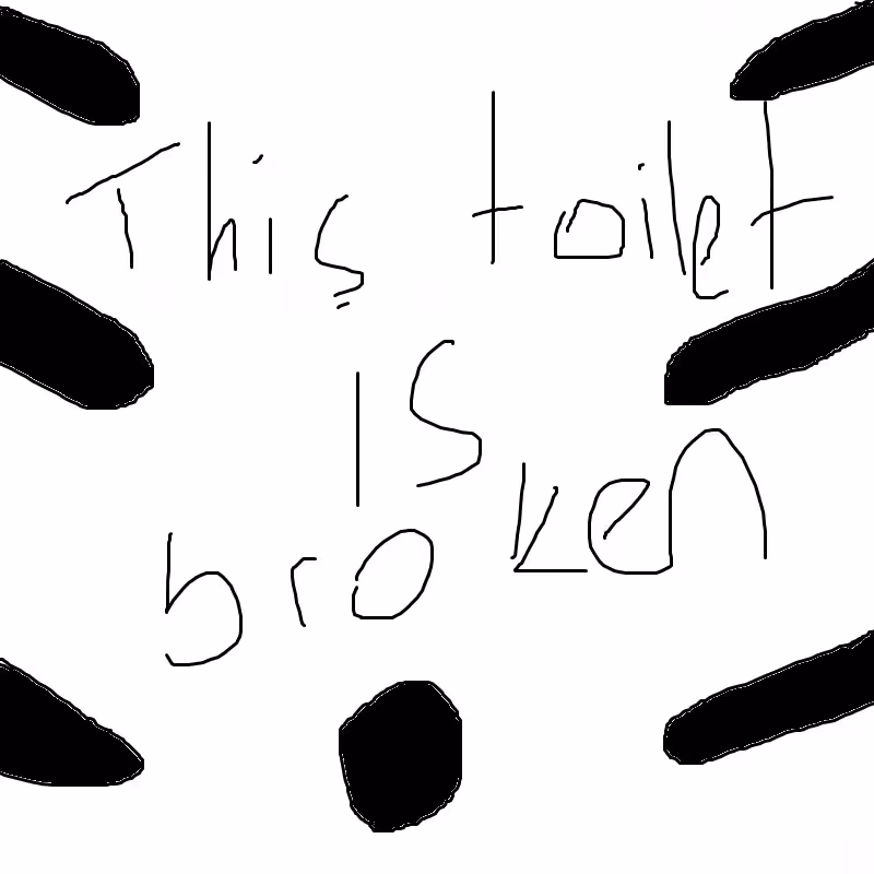 this toilet is broken