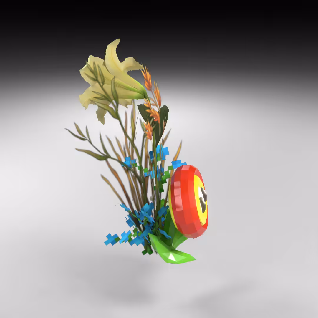Hand-hacked Bouquet 24