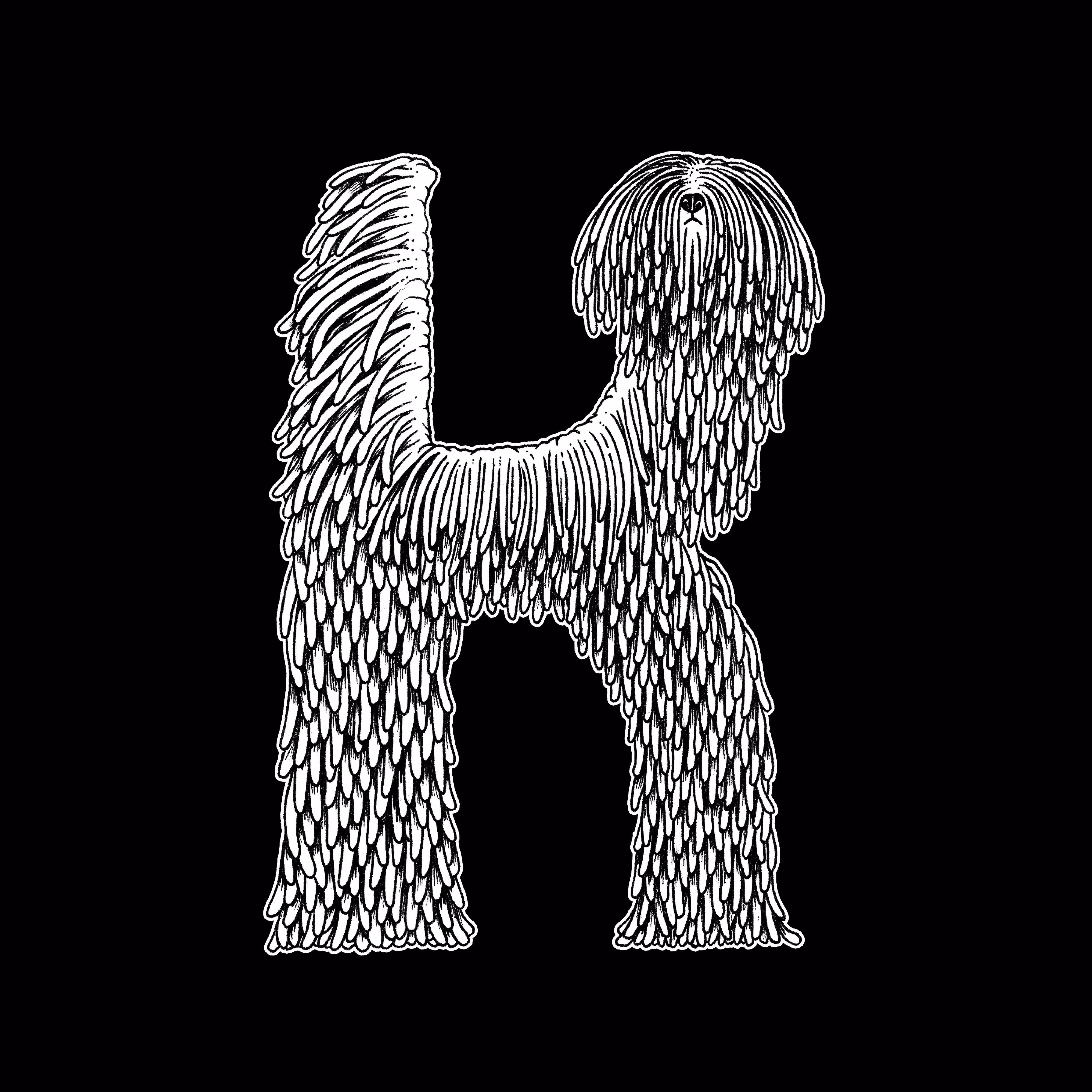 K (Komondor Dog) - 36 Days of Patterns 