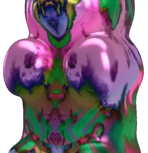 Blended Trip Gummy Bear #009 (Rorschach #019 + Rainbow #016)