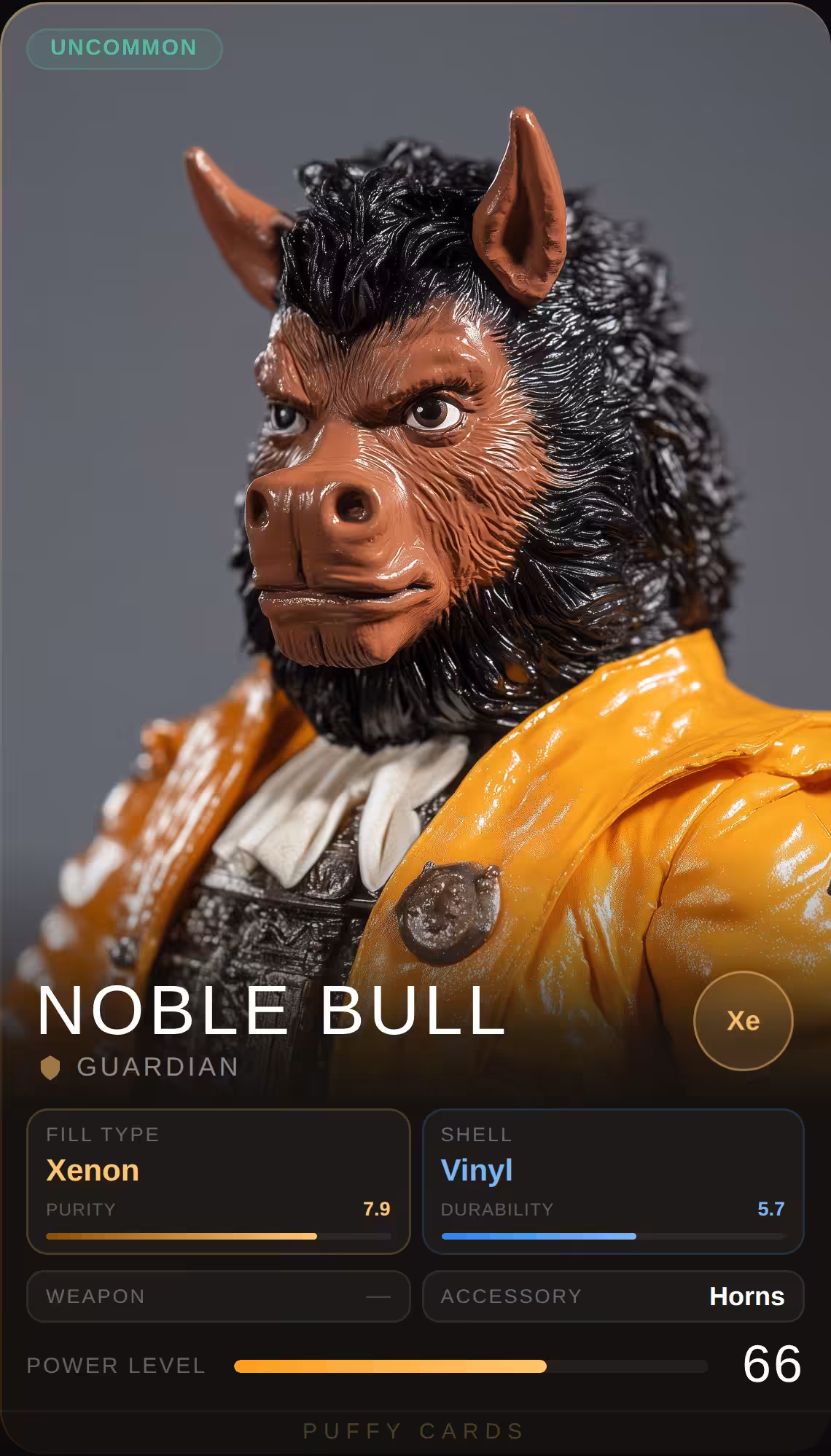 Puffy Cards: Noble Bull