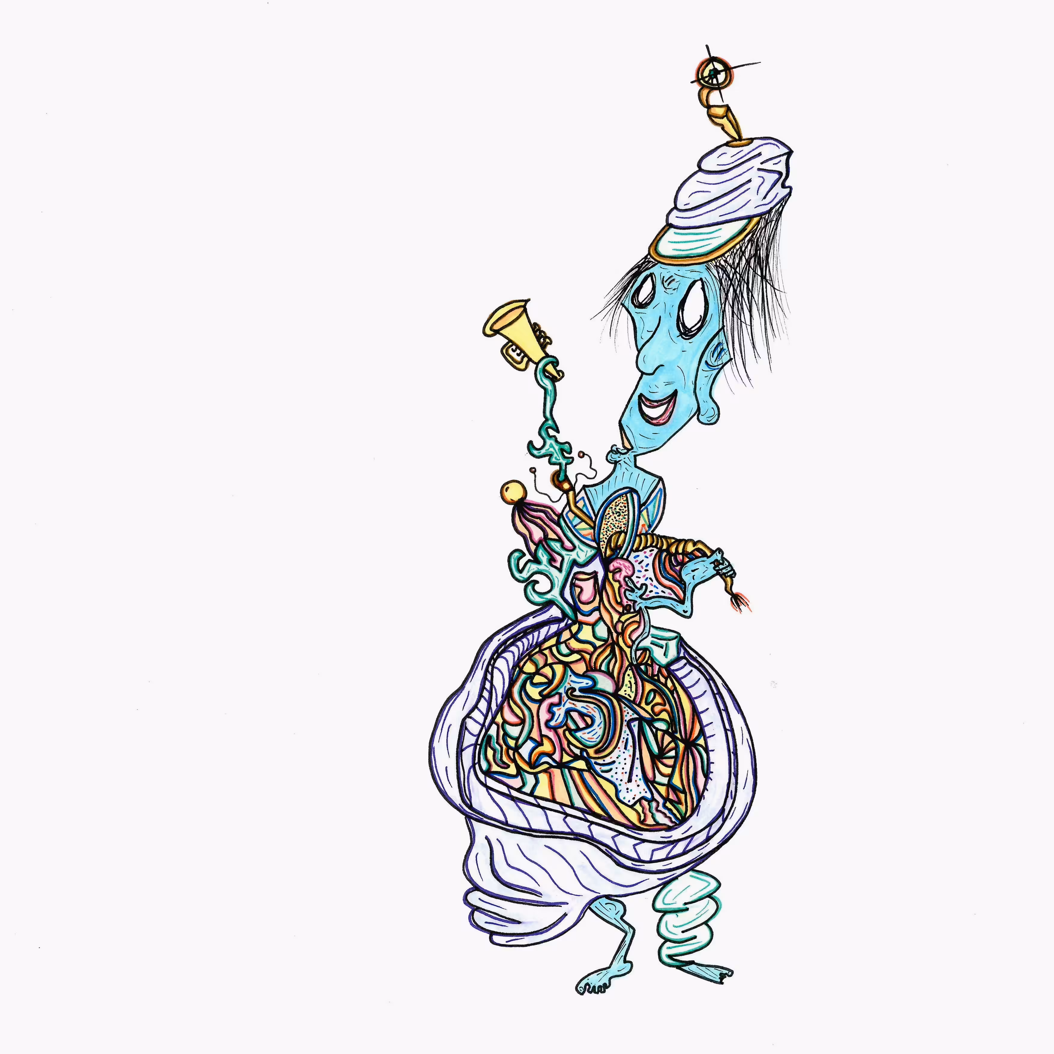 Peddler with Bag and Horn, v.2