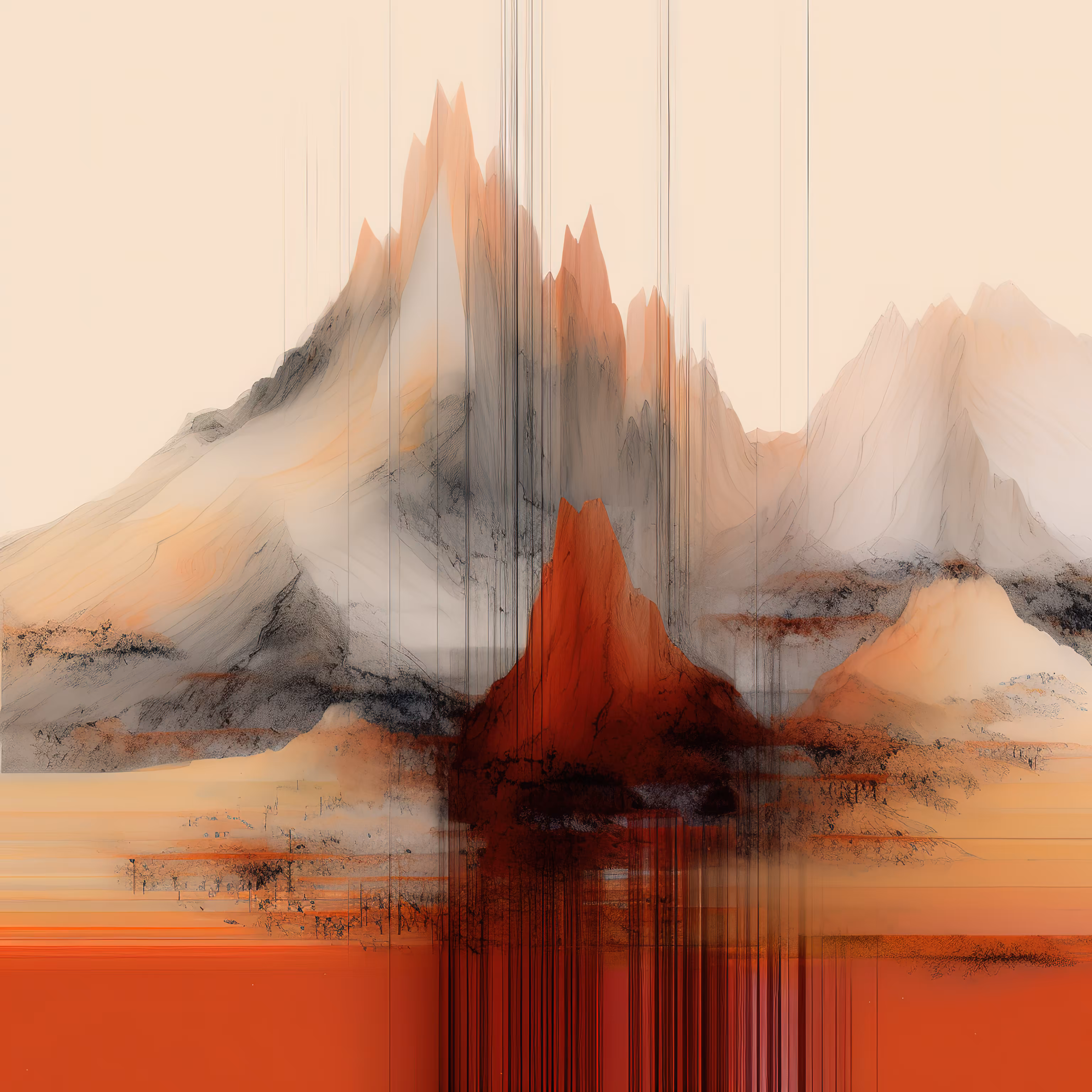 Vertical: Mountains and lines