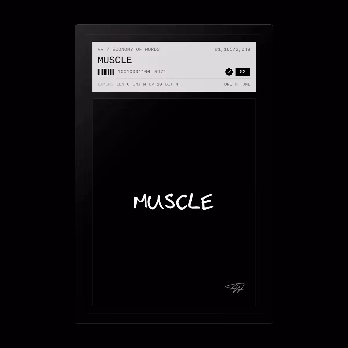 Economy of Words: MUSCLE · #1165
