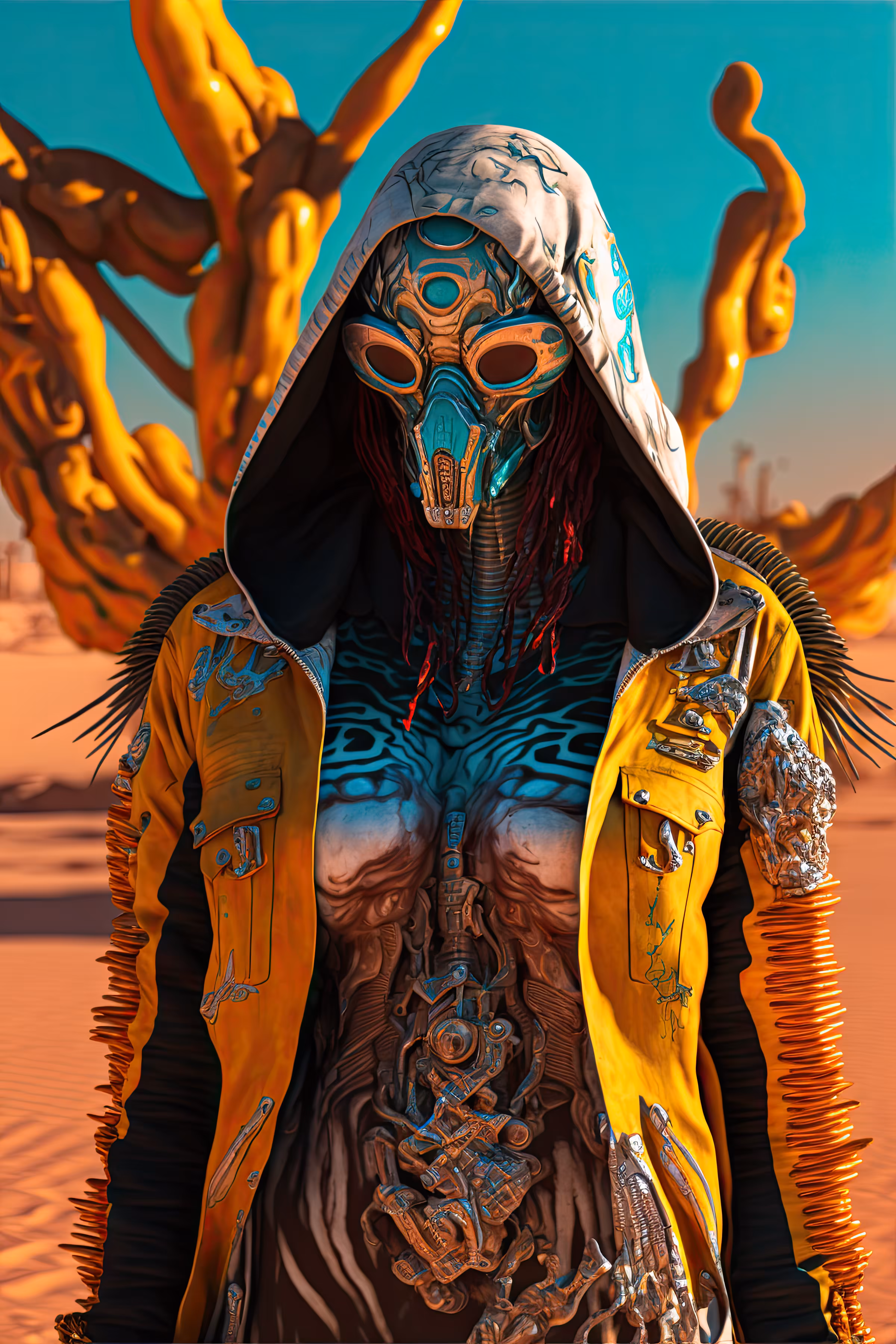//// Nuclear Fusion Bomber Jacket with Extra Large Hood ////