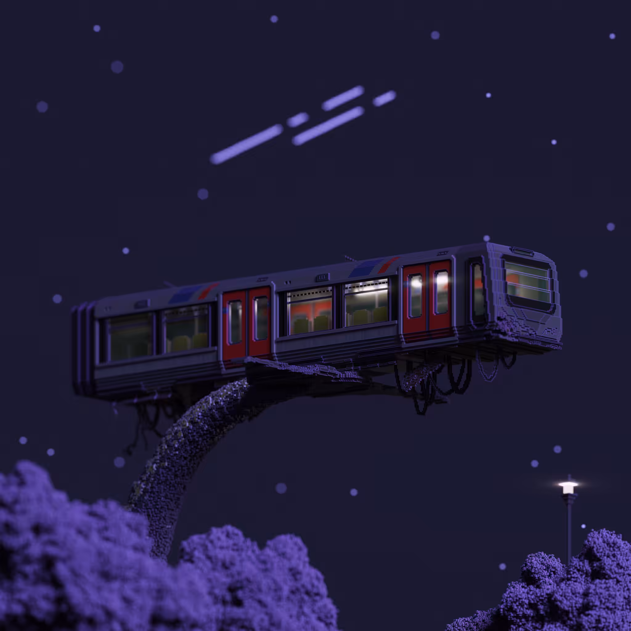 Train on the Whale Tail