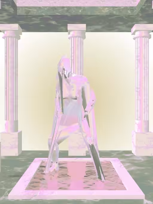 HeavenComputer: The Kicking Dusky Pale Pink Woman #6690