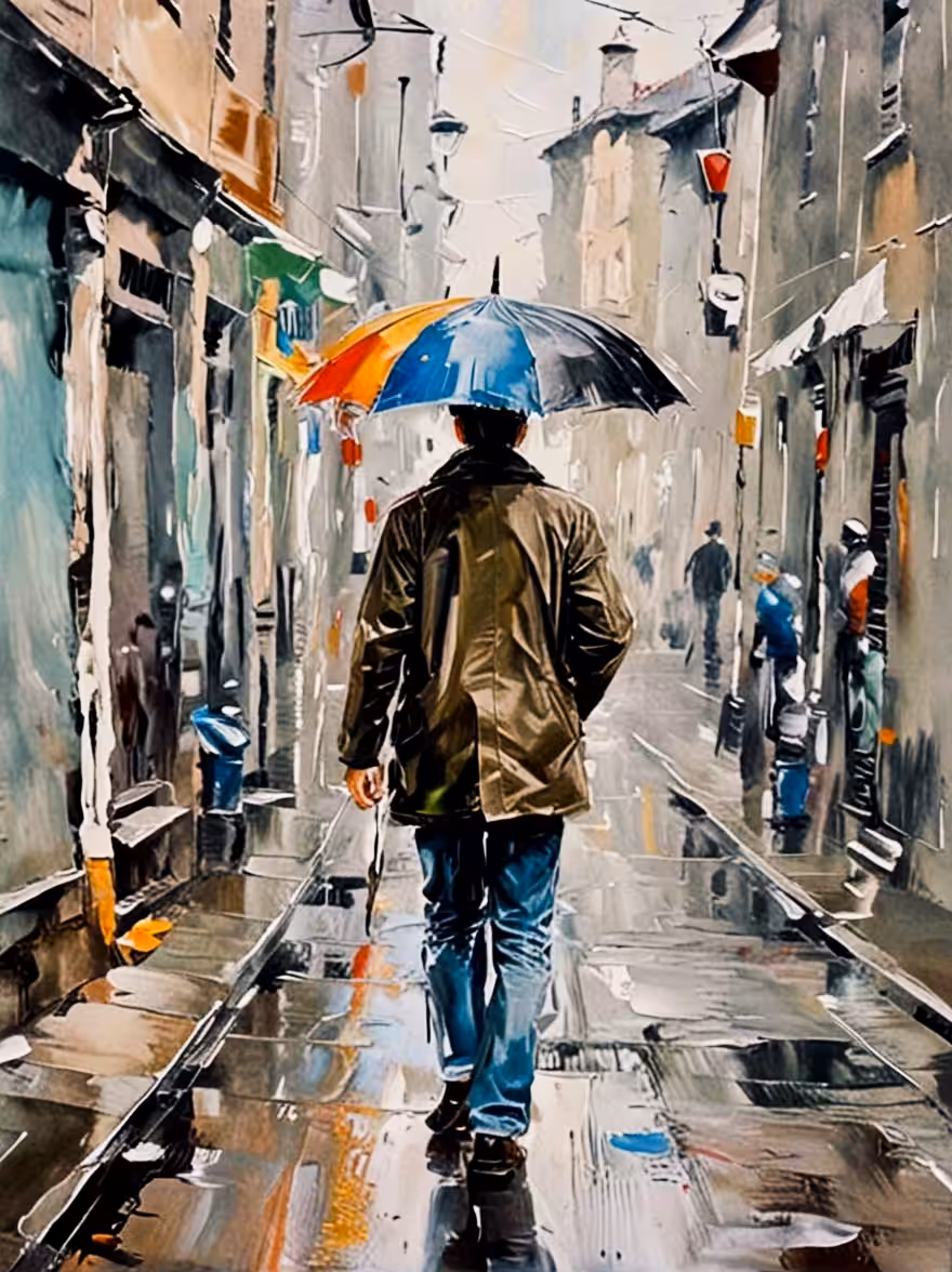 Rainy Day Stride