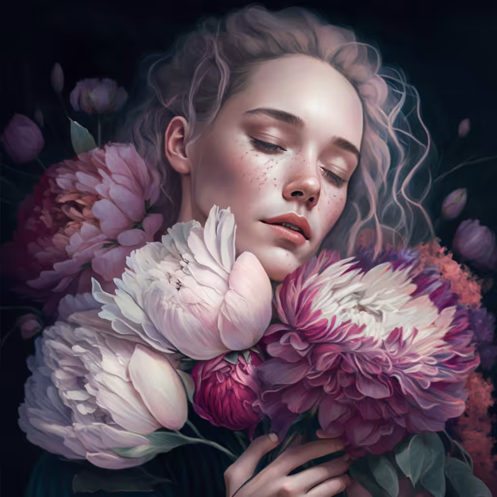 Girl in flowers
