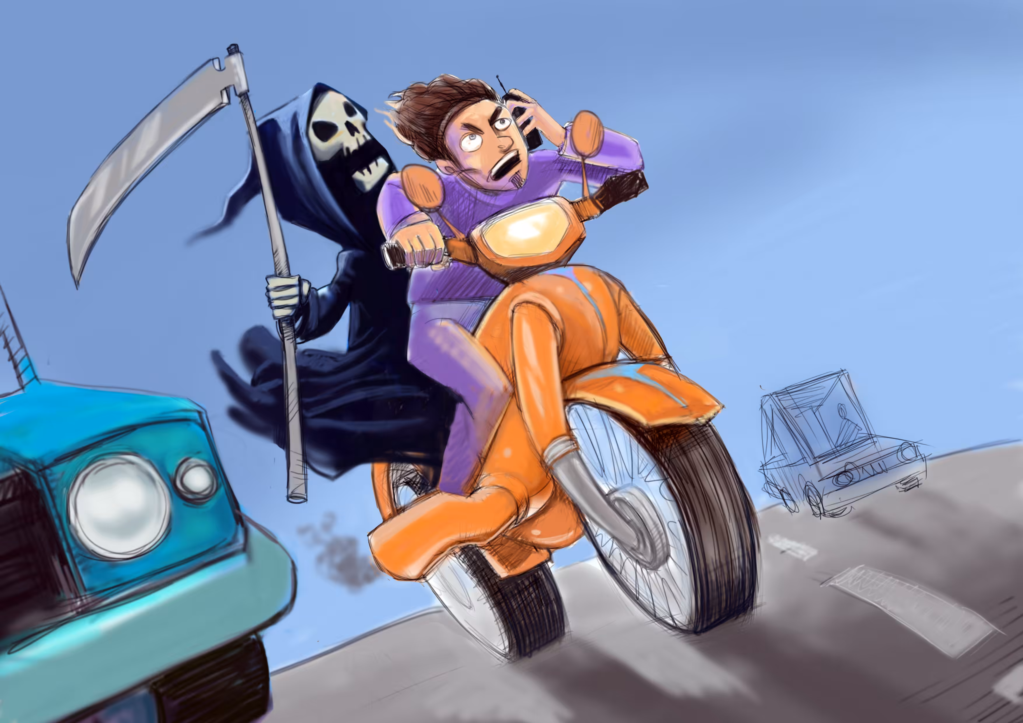 The world of my cartoons: Death conversation