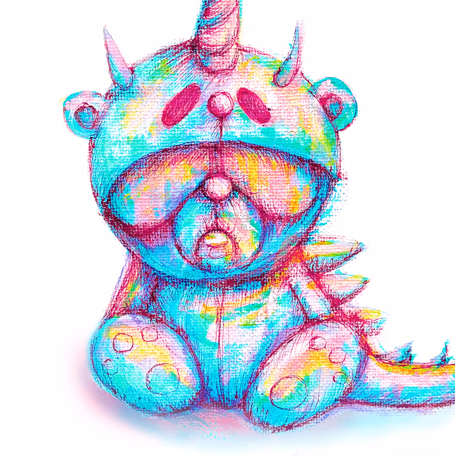 Mopey #7 Cotton Candy Skully