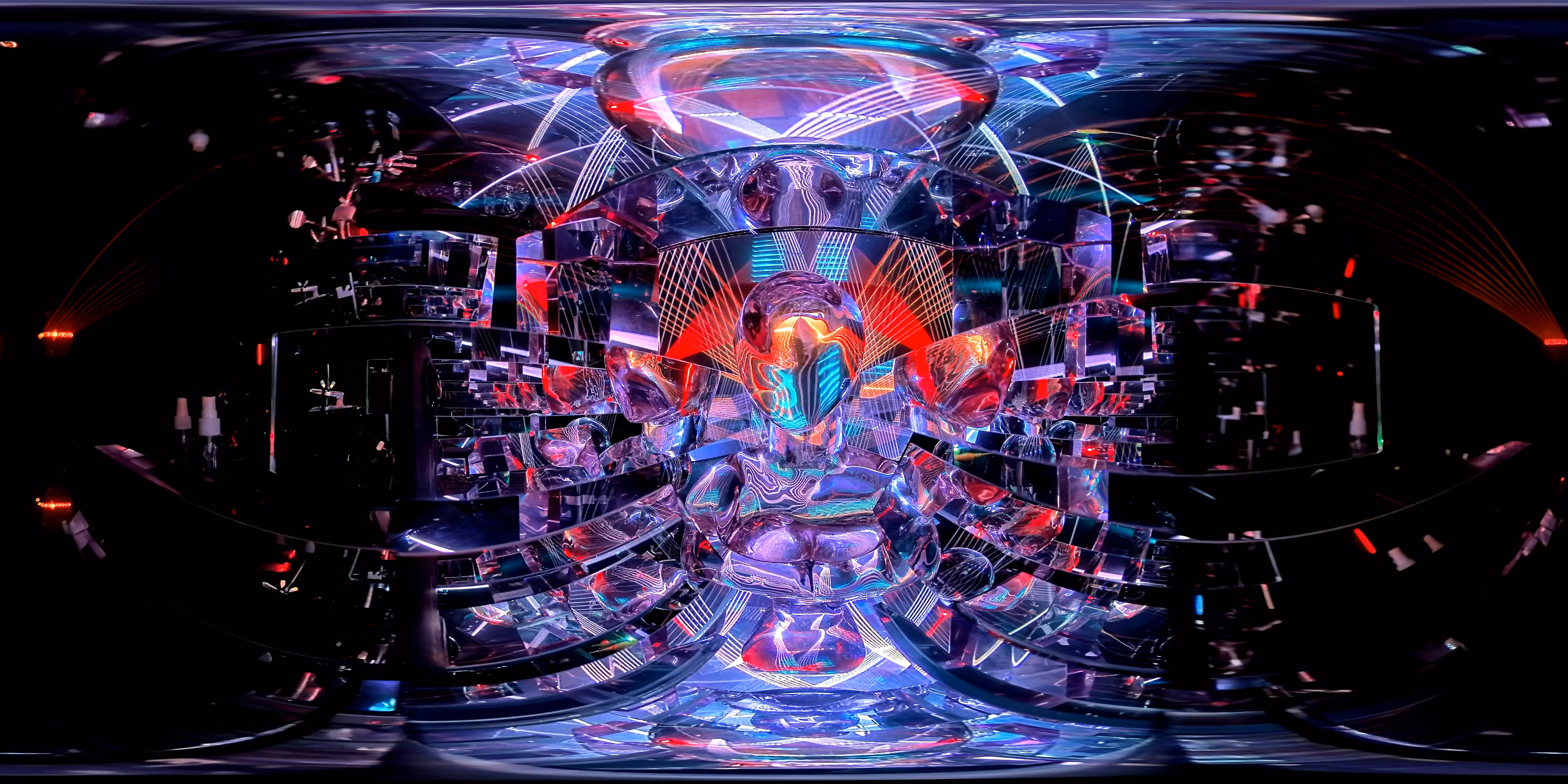 Transmit: 360 // Dual Scene // Physical Glass Sculpture