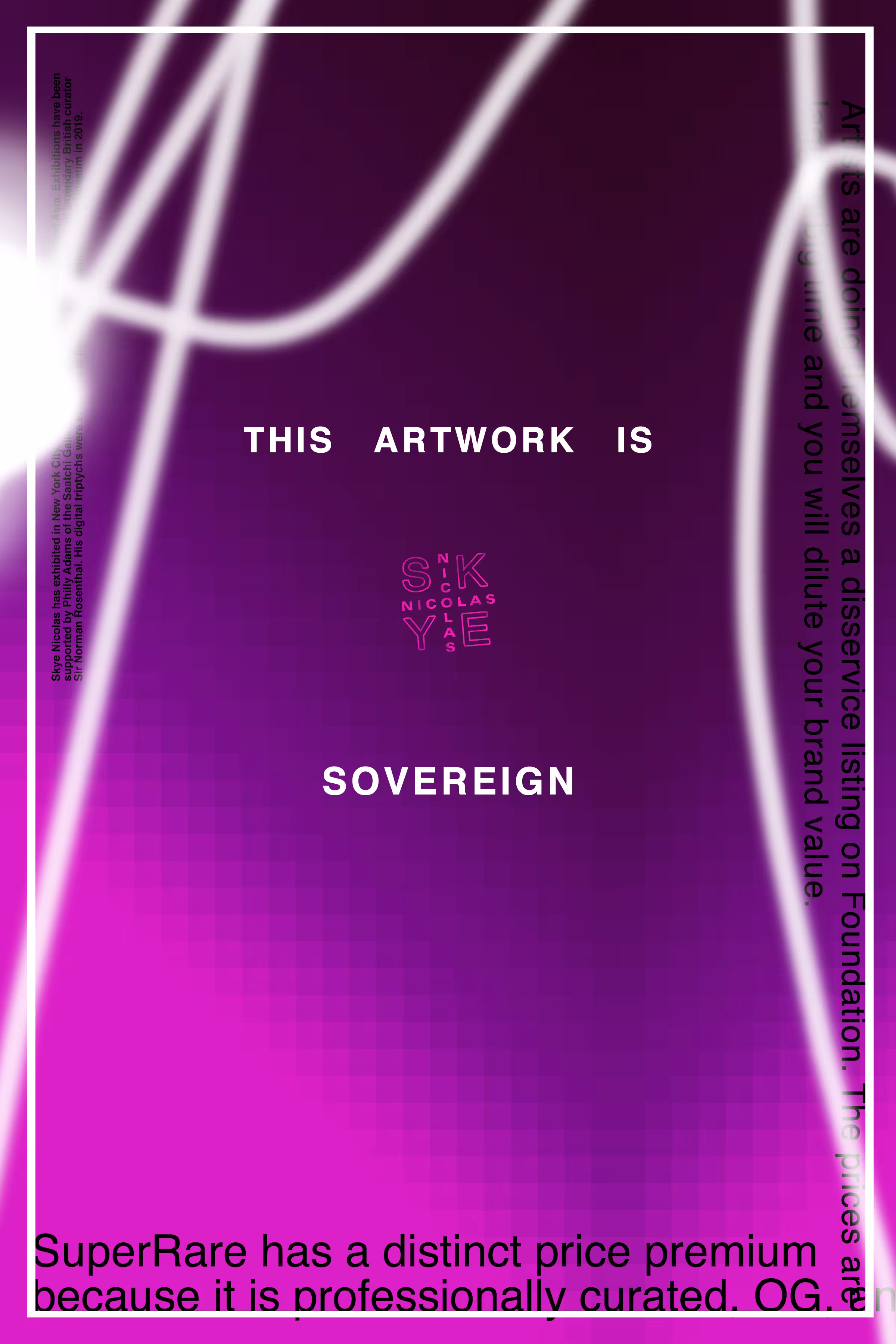 THIS ARTWORK IS SOVEREIGN [2C0121 - CC03C0 PIXEL GRADIENT]