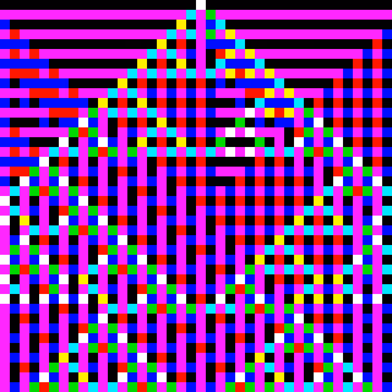 RGB Elementary Cellular Automaton #597
