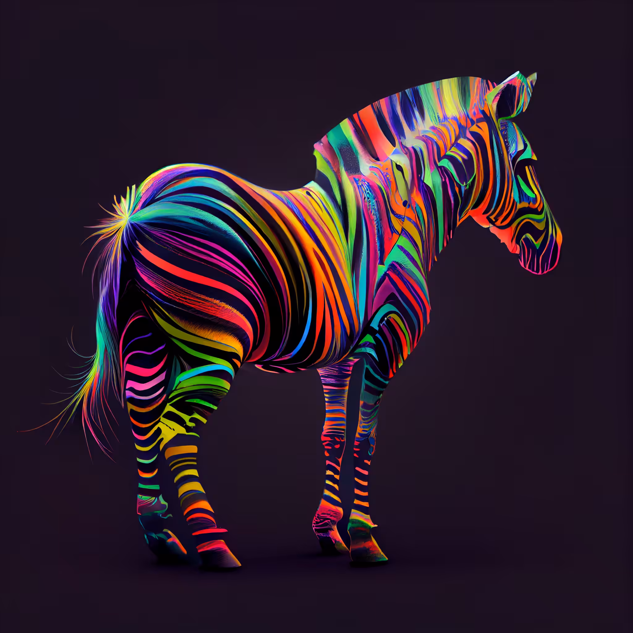 Psychedelic Art: Psychedelic zebra