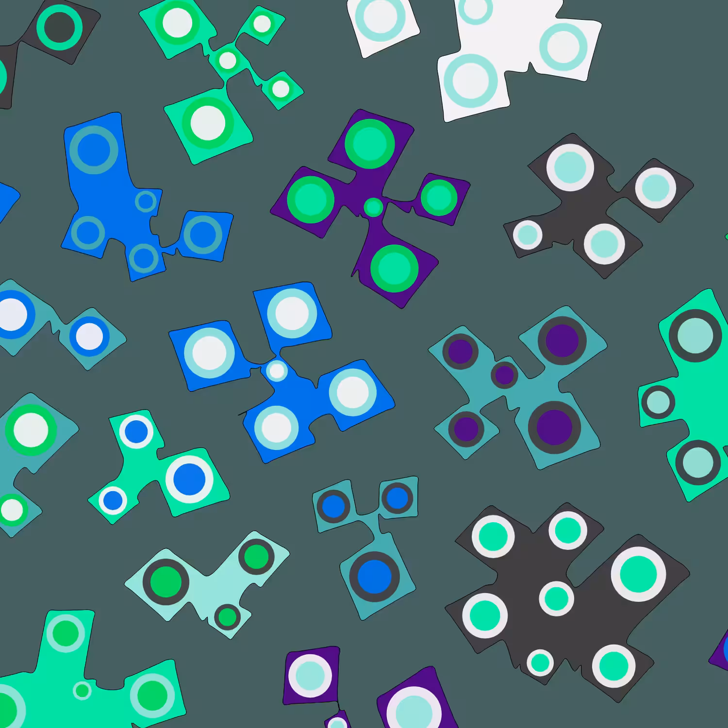 Geometric colorful shapes (Free edition) #142