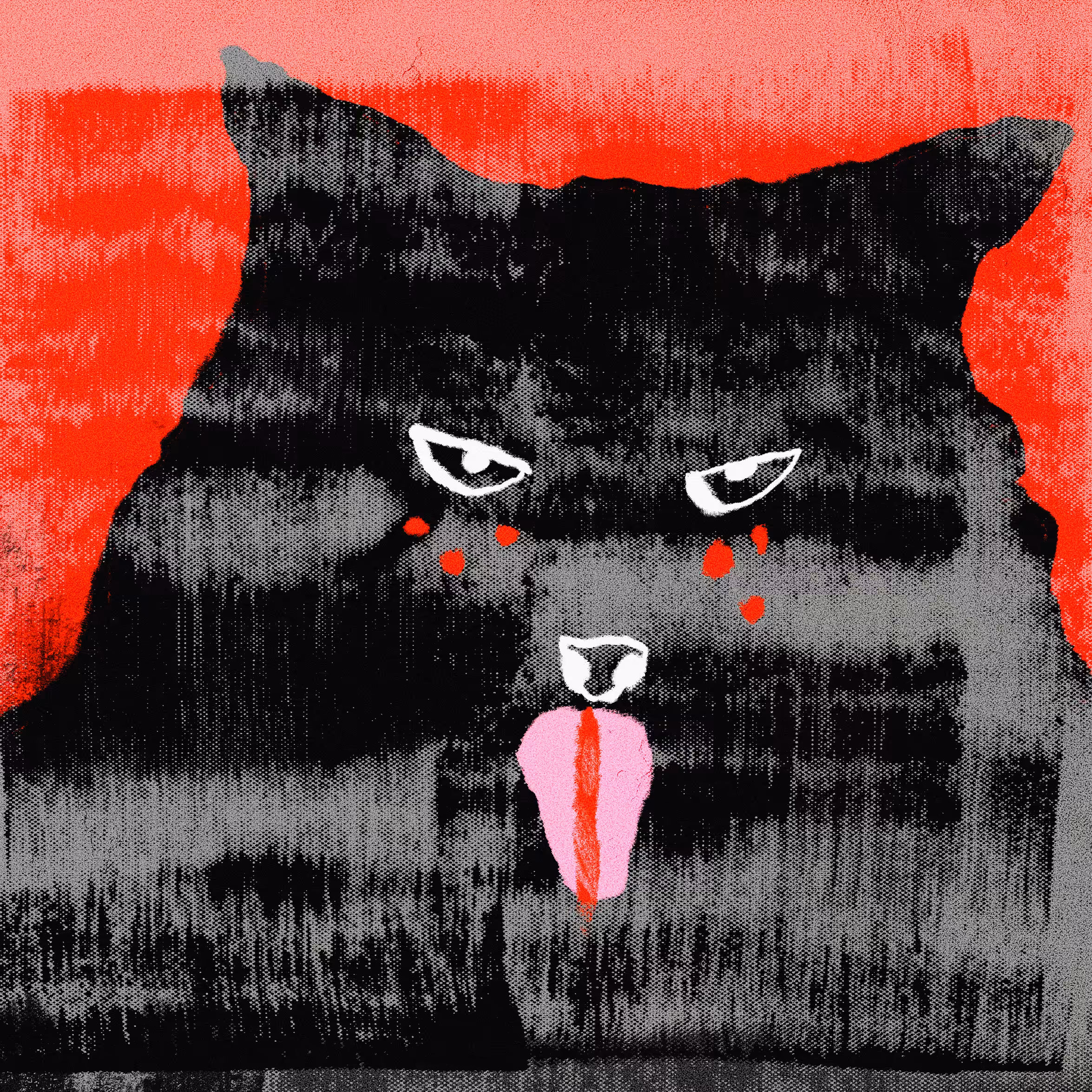 digital paint studies: drama cat