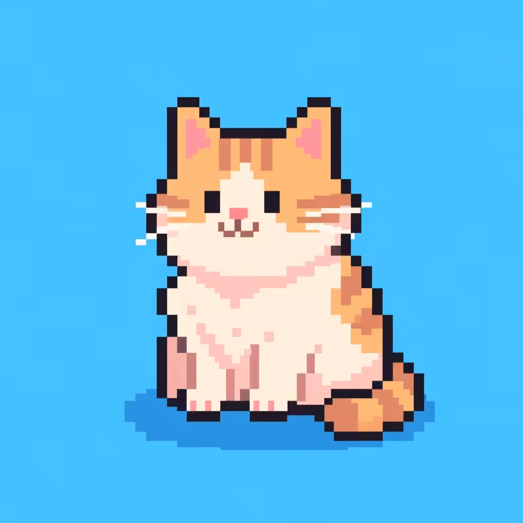 Fluffy Pixel Kitty