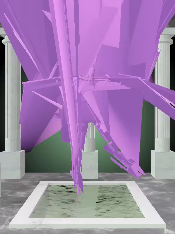 HeavenComputer: The Treading Water Glossy Violet Woman #5283