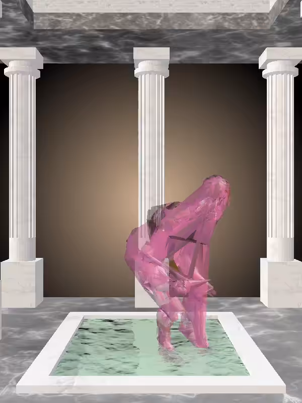 HeavenComputer: The Fading Sneaky Sharp Magenta Woman #6632