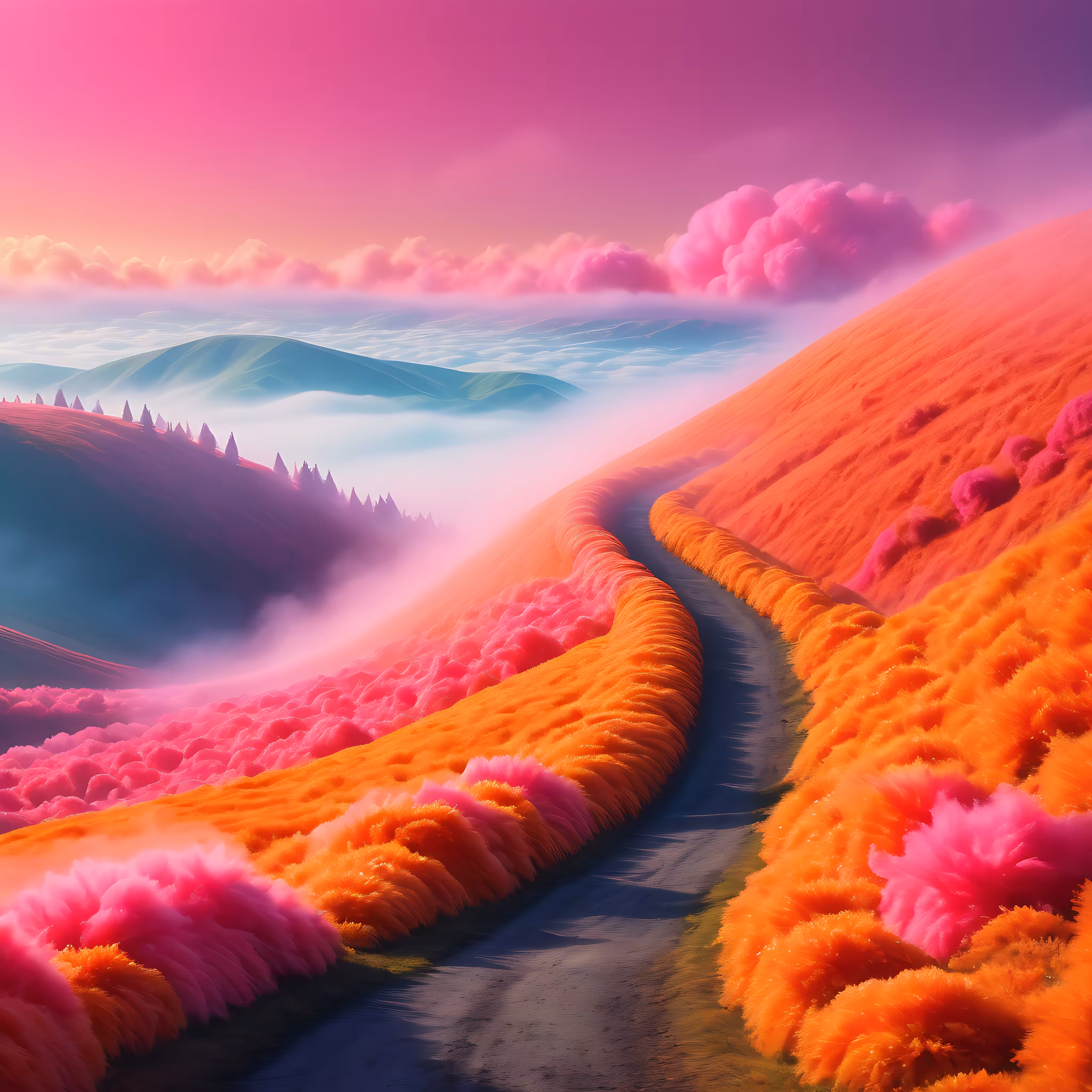 Land of Orange and Pink