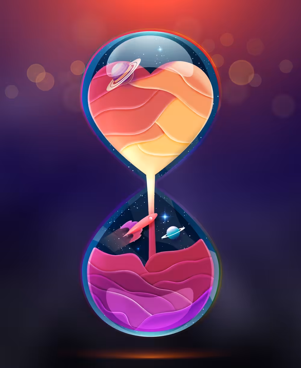 Love hourglass