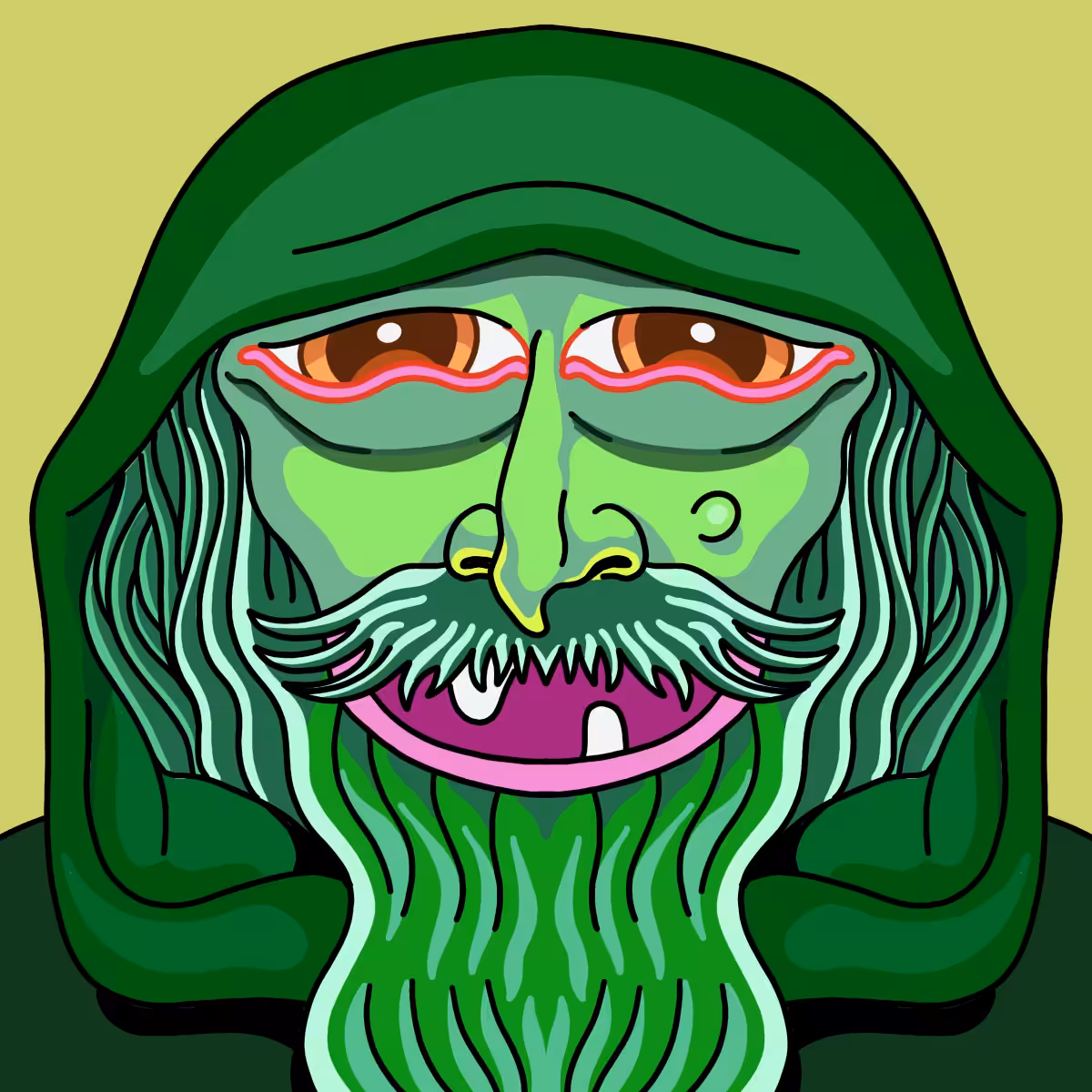 |Hedz| Toothy Wizard Greentooth