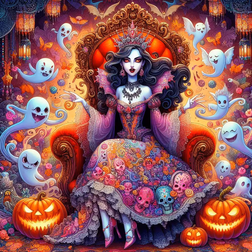 Queen of Halloween and the Playful Spirits 👻💎