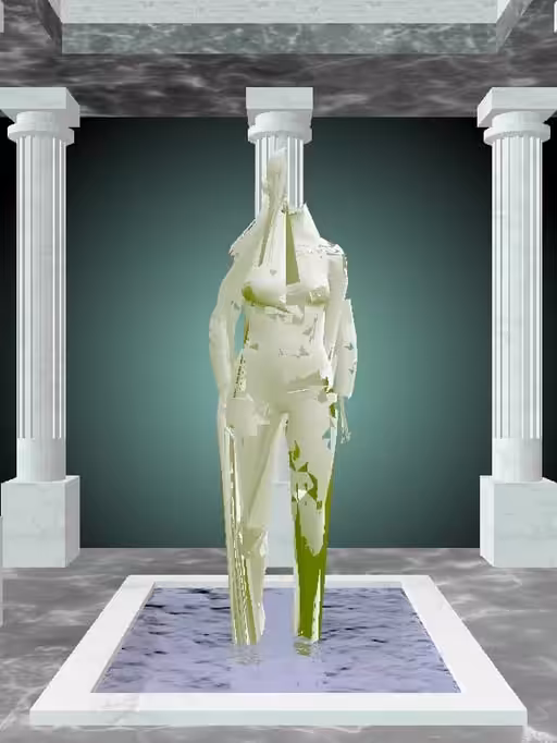 HeavenComputer: The Jumping Matte Green Woman #4991