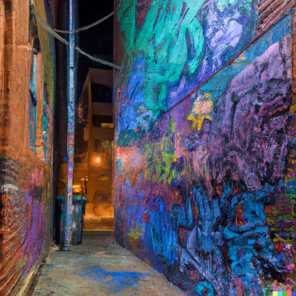 Vibrant Night Alley No. 3