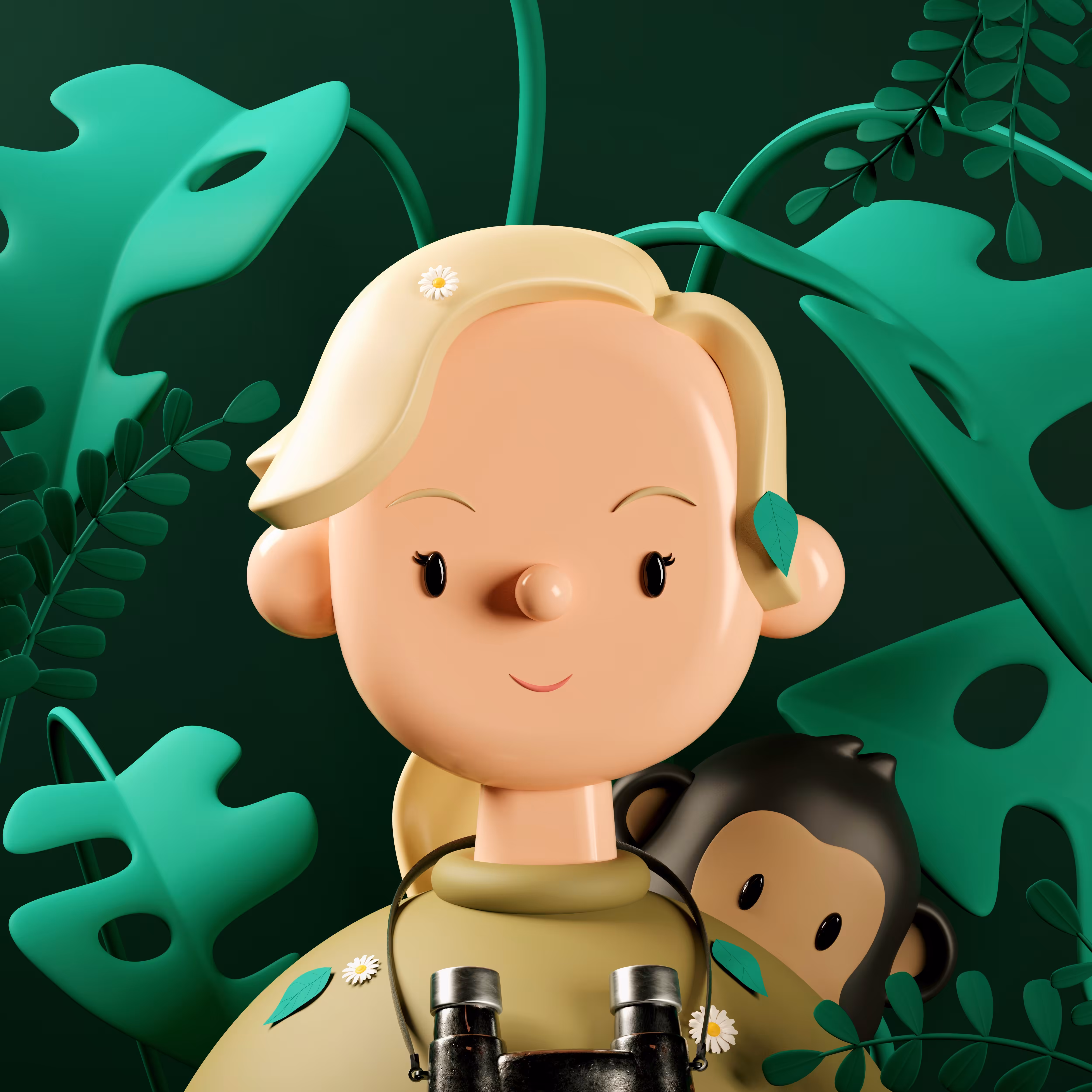 Jane Goodall Toy Face