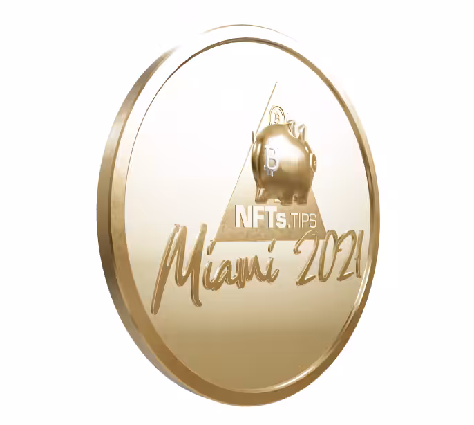 NFTs.tips Miami 2021 Gold Coin