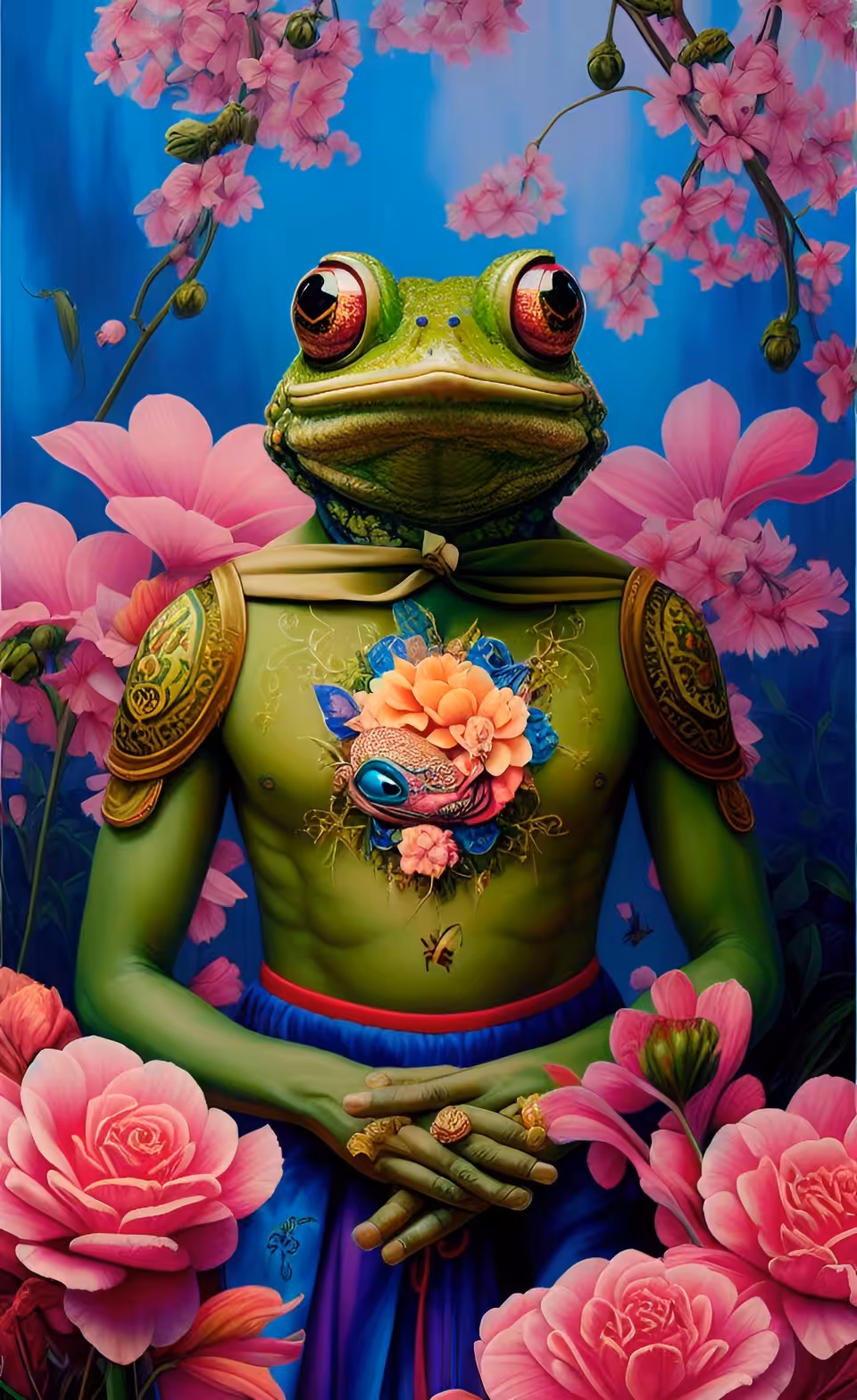 The Flowered Pepe Frog