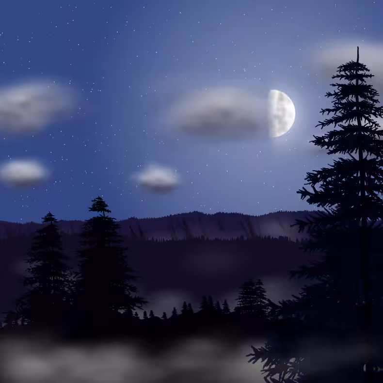 Moonlit Mountains #31