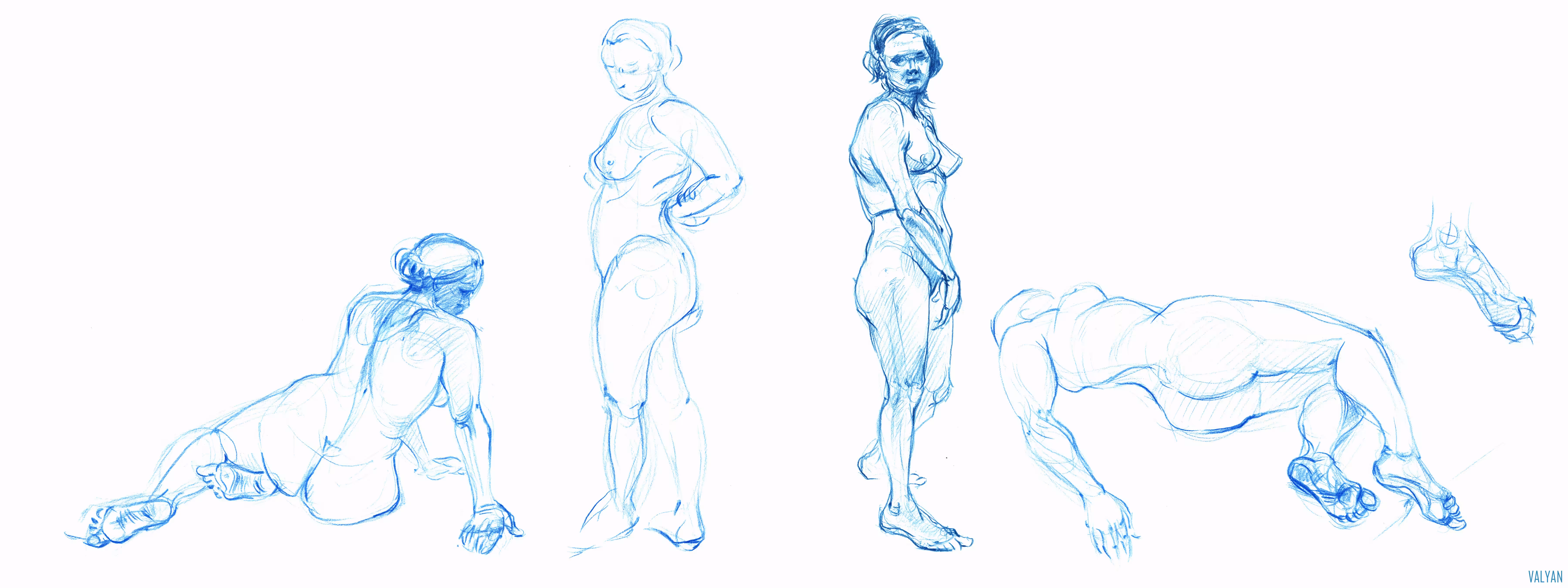 Sketching in blue