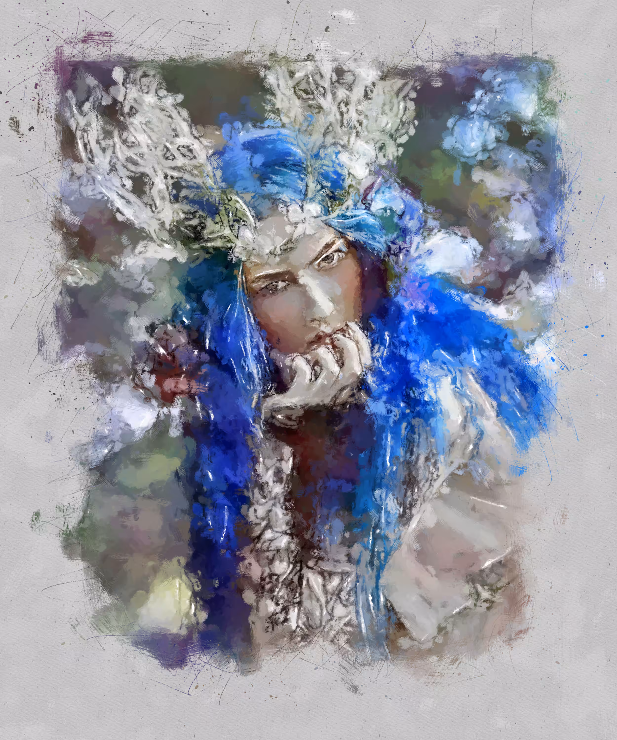 blue hair girl