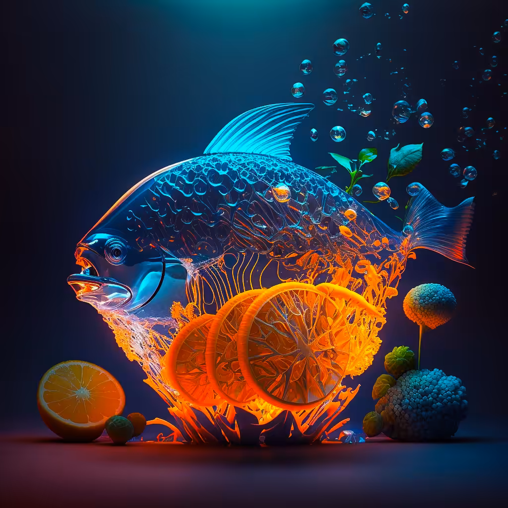 Abstract fun #37: orange & fish