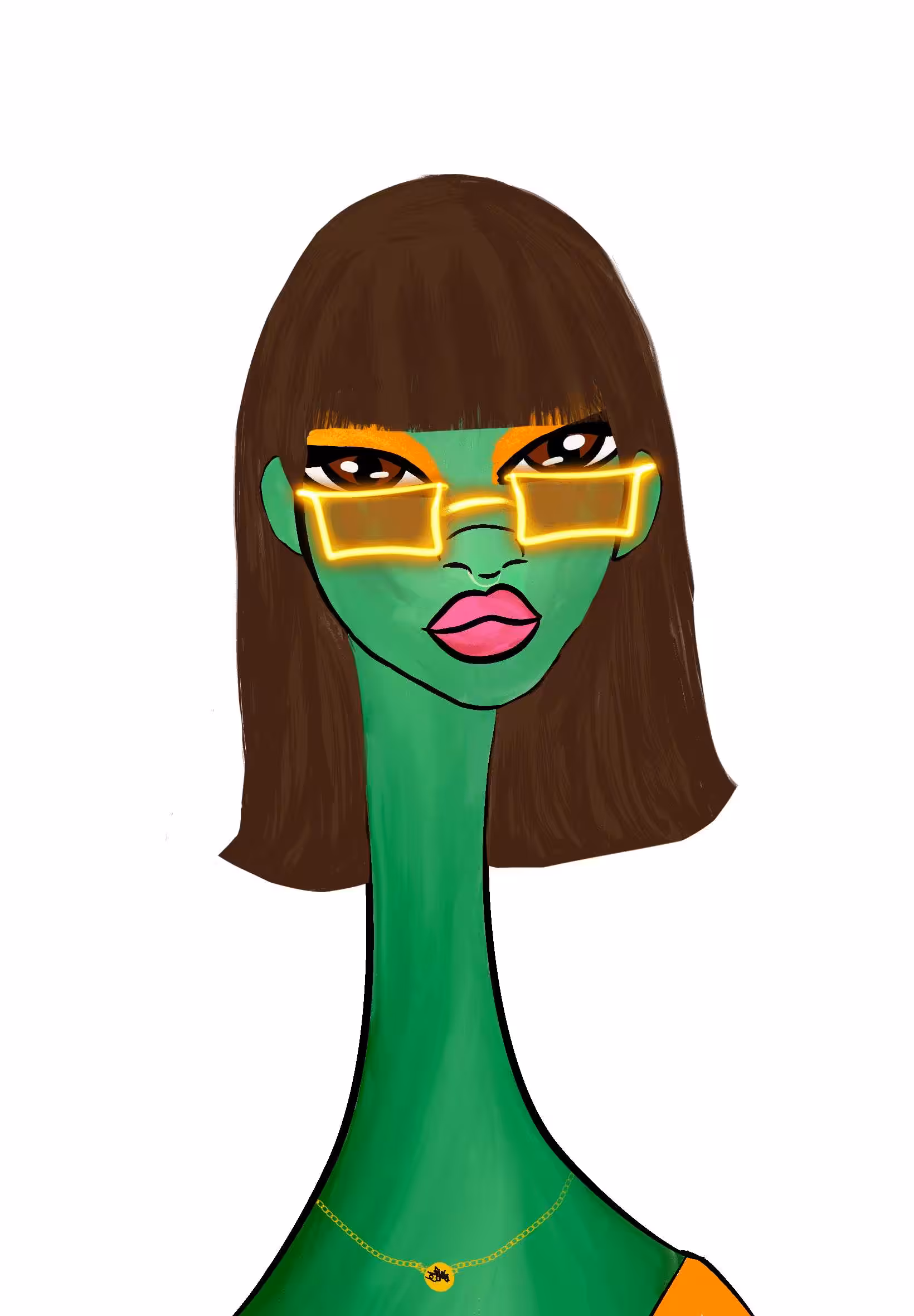 Long Neckie Ladies: Long Neckie Lady #2558